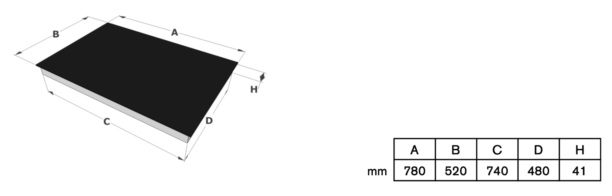 NOVY 1119 vitrokeramische kookplaat - 78cm