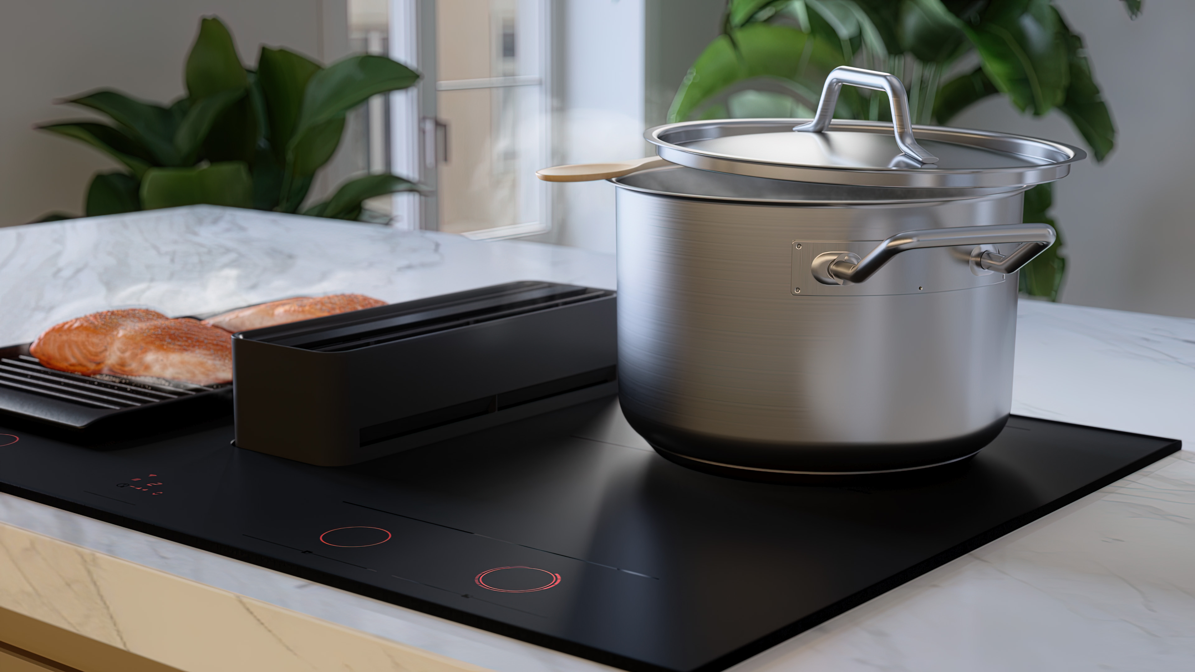 ATAG HIDD28472SV kookplaat met afzuiging - 83cm