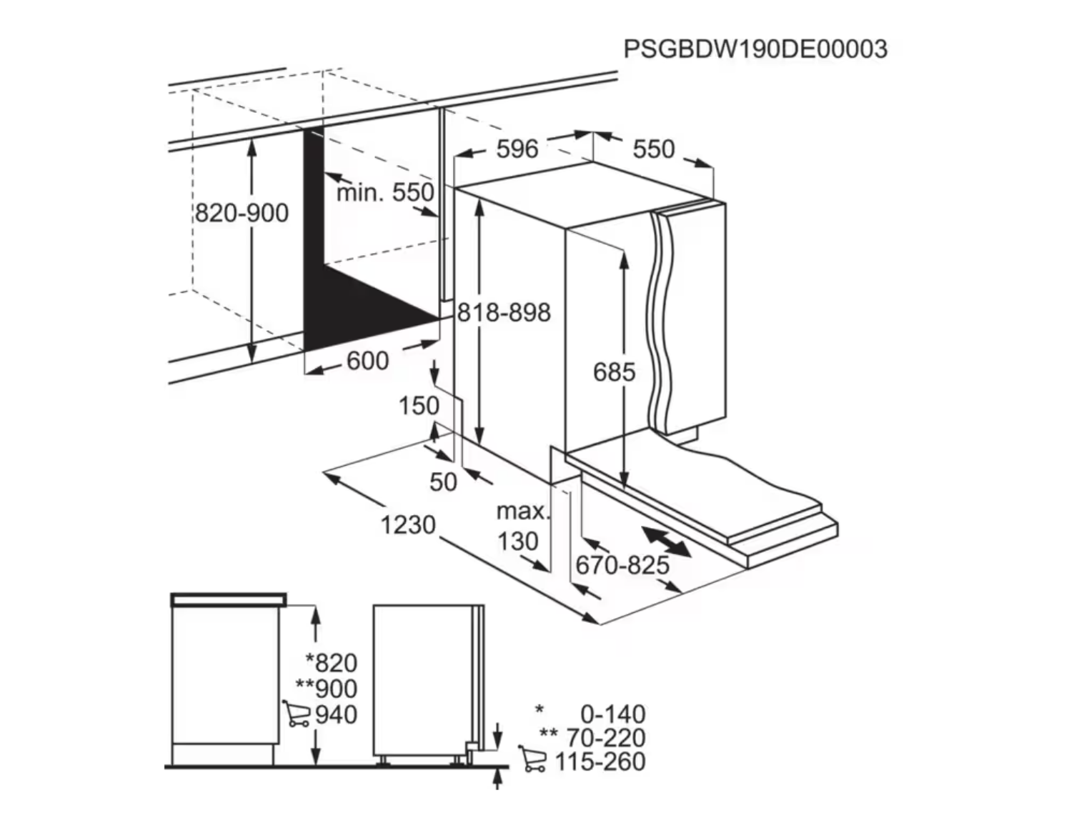 AEG FSB53637P 7000 vaatwasser volledig integreerbaar AEG FSB53637P 7000 vaatwasser volledig integreerbaar