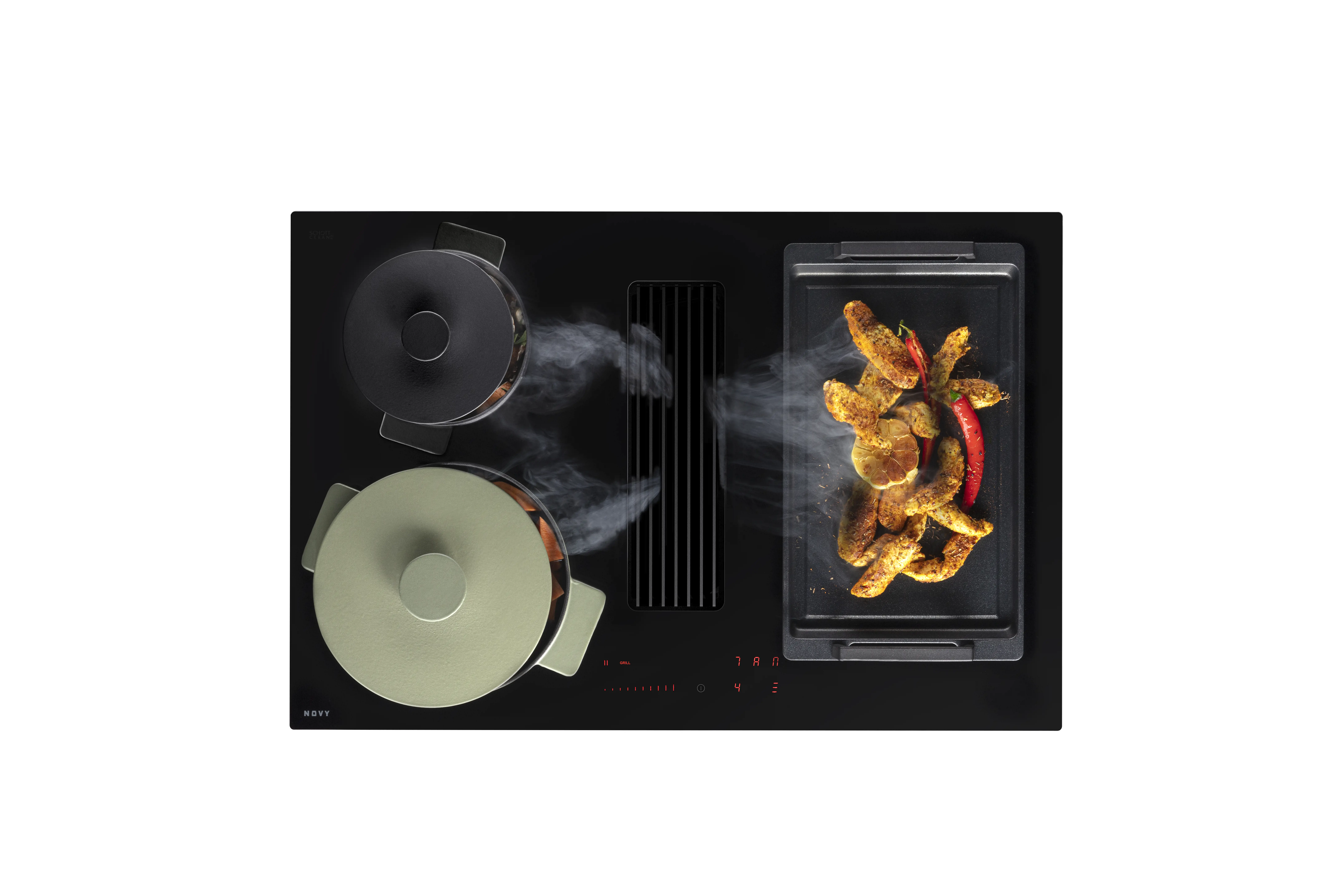 NOVY 1851 EASY kookplaat met afzuiging - 80cm