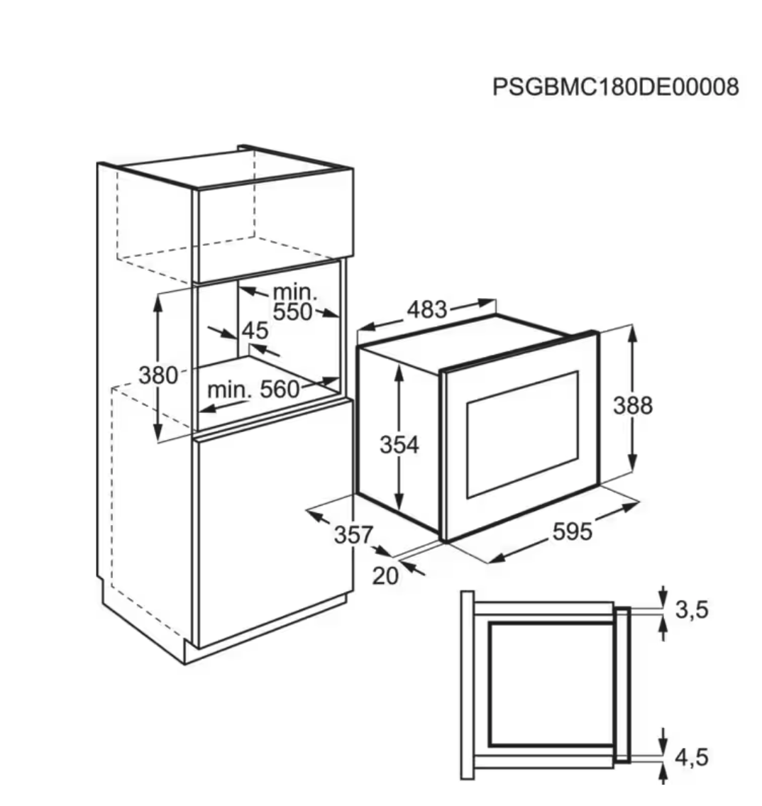 ELECTROLUX LMS4253TMK 600 microgolfoven met grill - 38cm