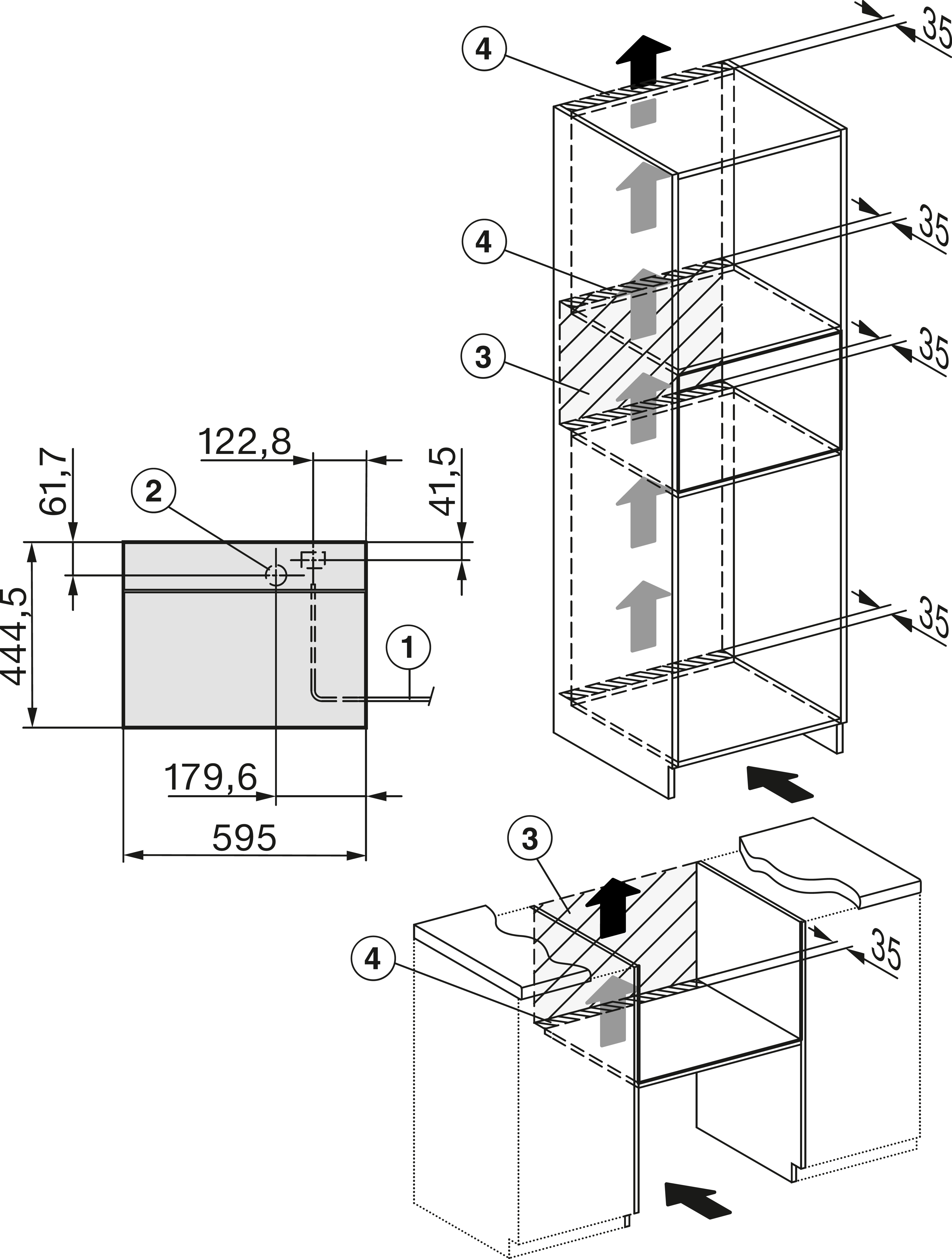 MIELE DGM7440GRGR VITROLINE stoomoven - combi - 45cm