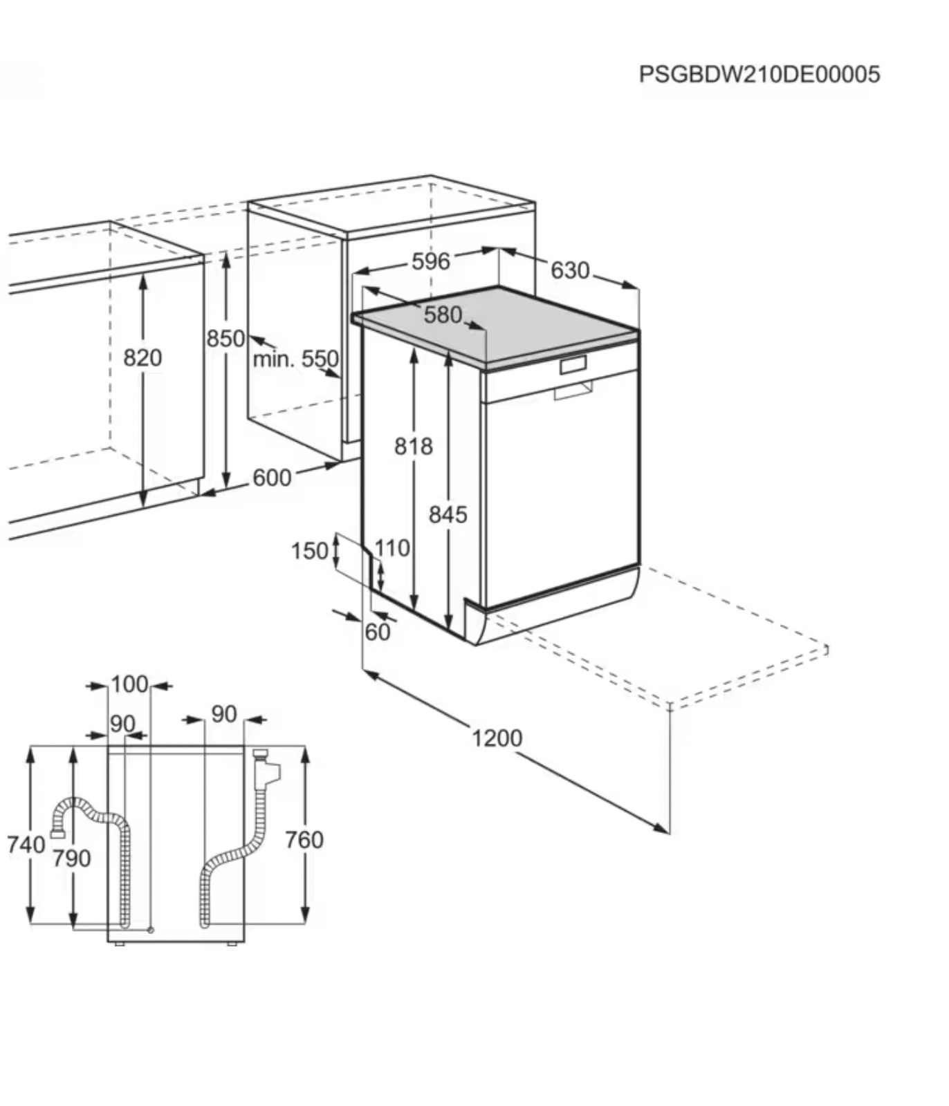 AEG FFB53627ZM 6000 vrijstaande vaatwasser