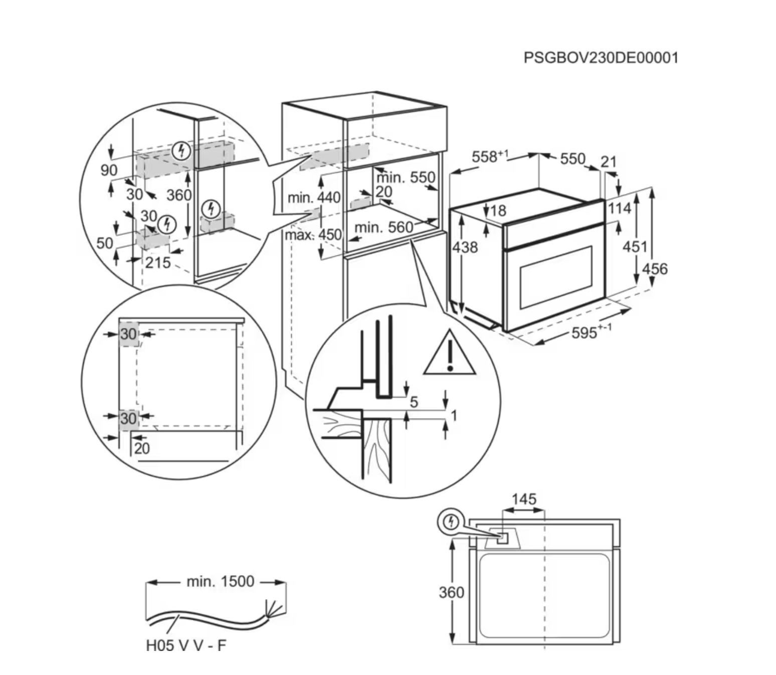 AEG TK6NK40FM 6000 multifunctionele oven met microgolfoven - 45cm