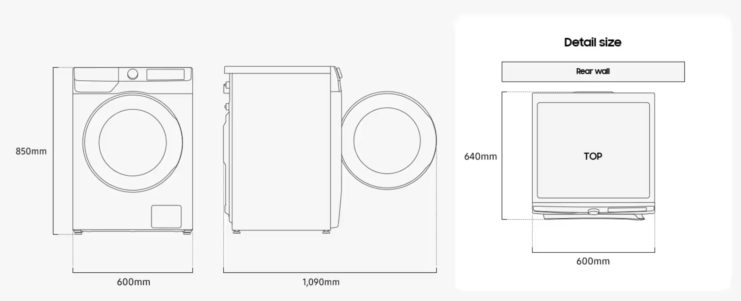 SAMSUNG WD90DG6B85BKU3 was- droogcombinatie