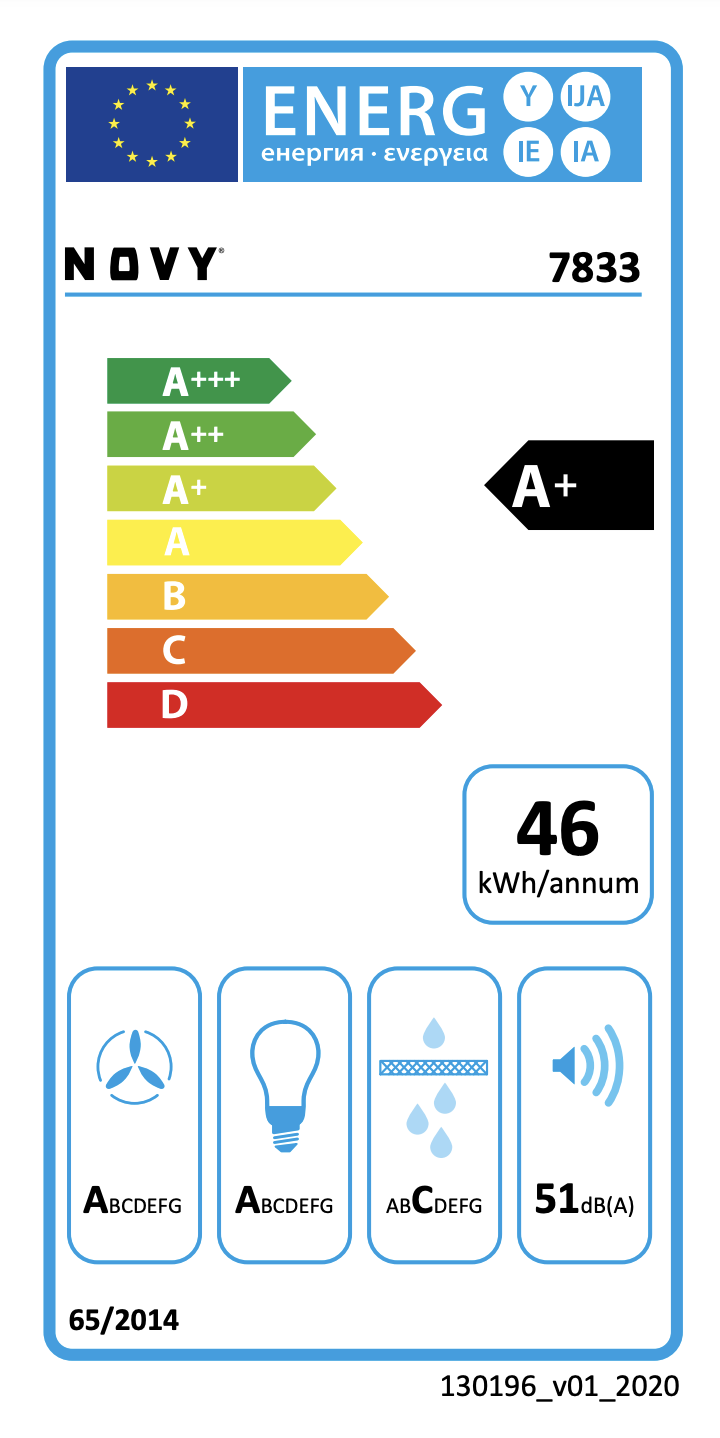 NOVY 7833 Vision headfree dampkap - 90cm