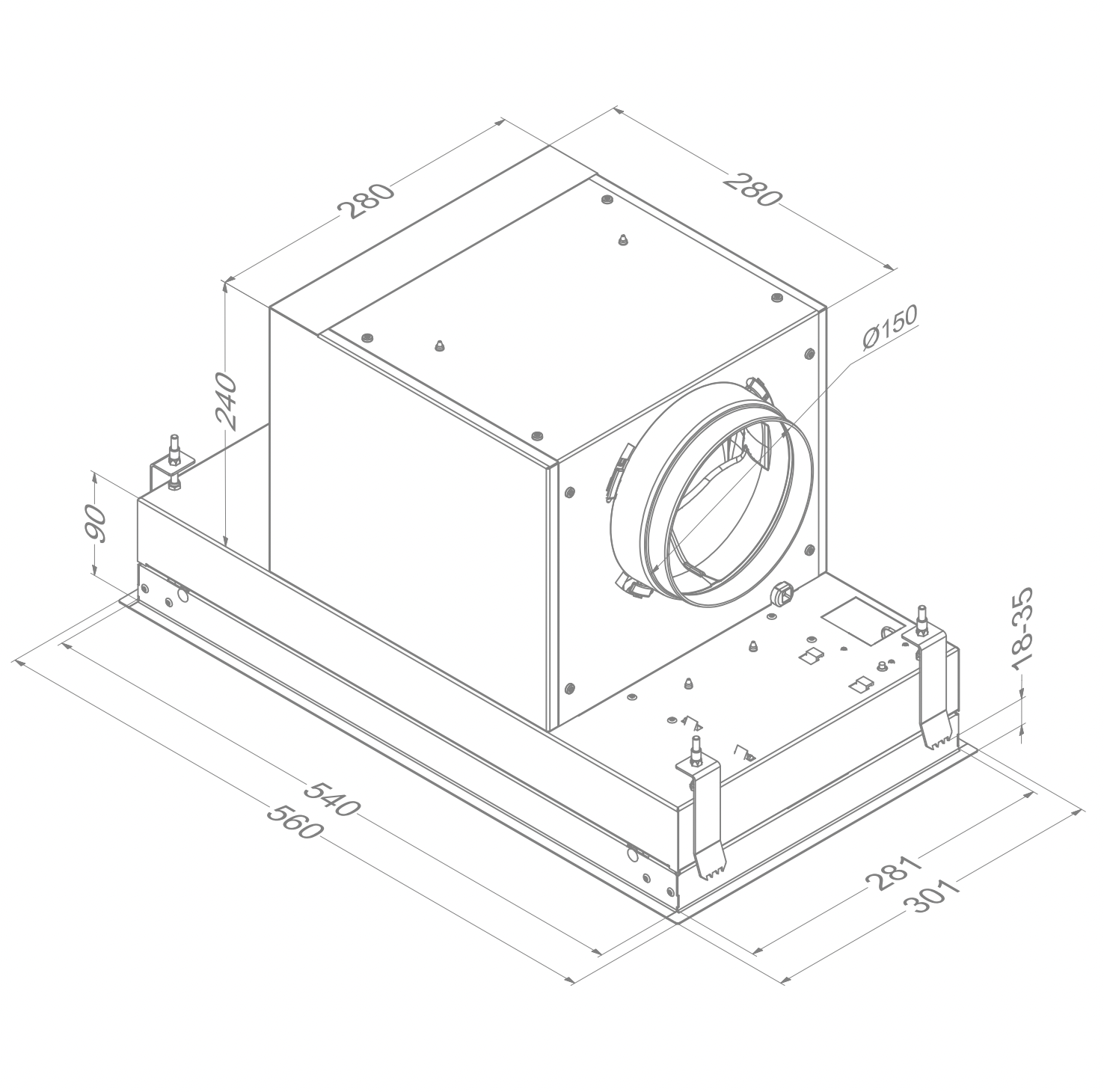 NOVY 810 Mini Pureline inbouwgroep - 56cm