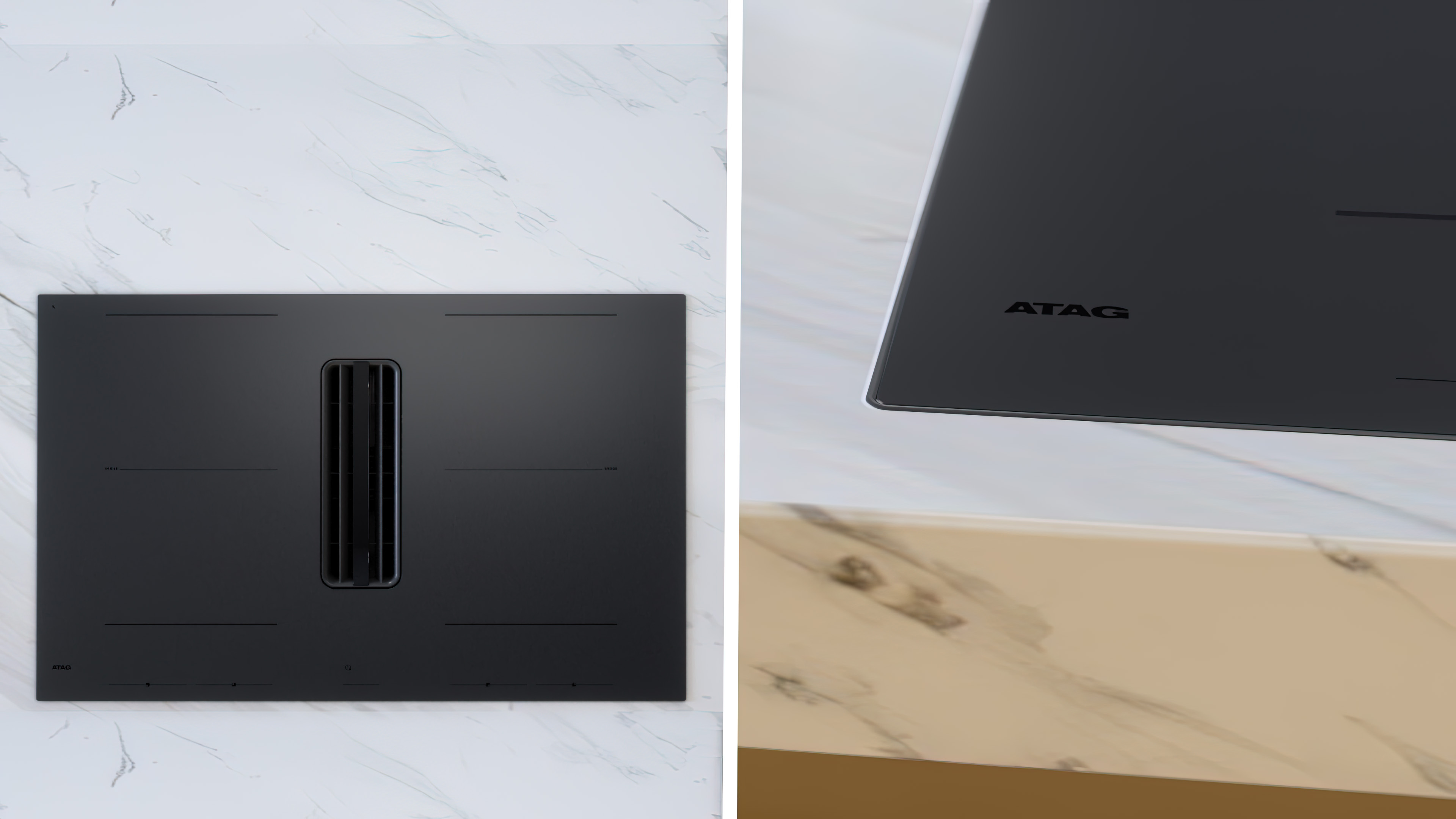 ATAG HIDD28472SVI kookplaat met afzuiging - 83cm