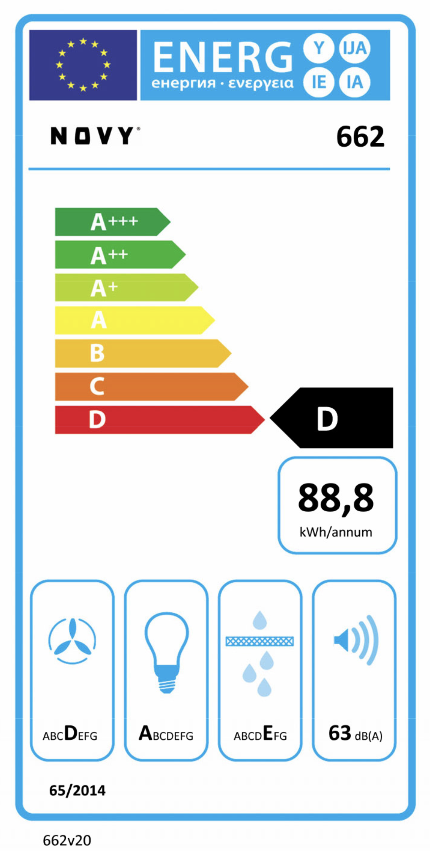 NOVY 662 telescopische dampkap - 60cm