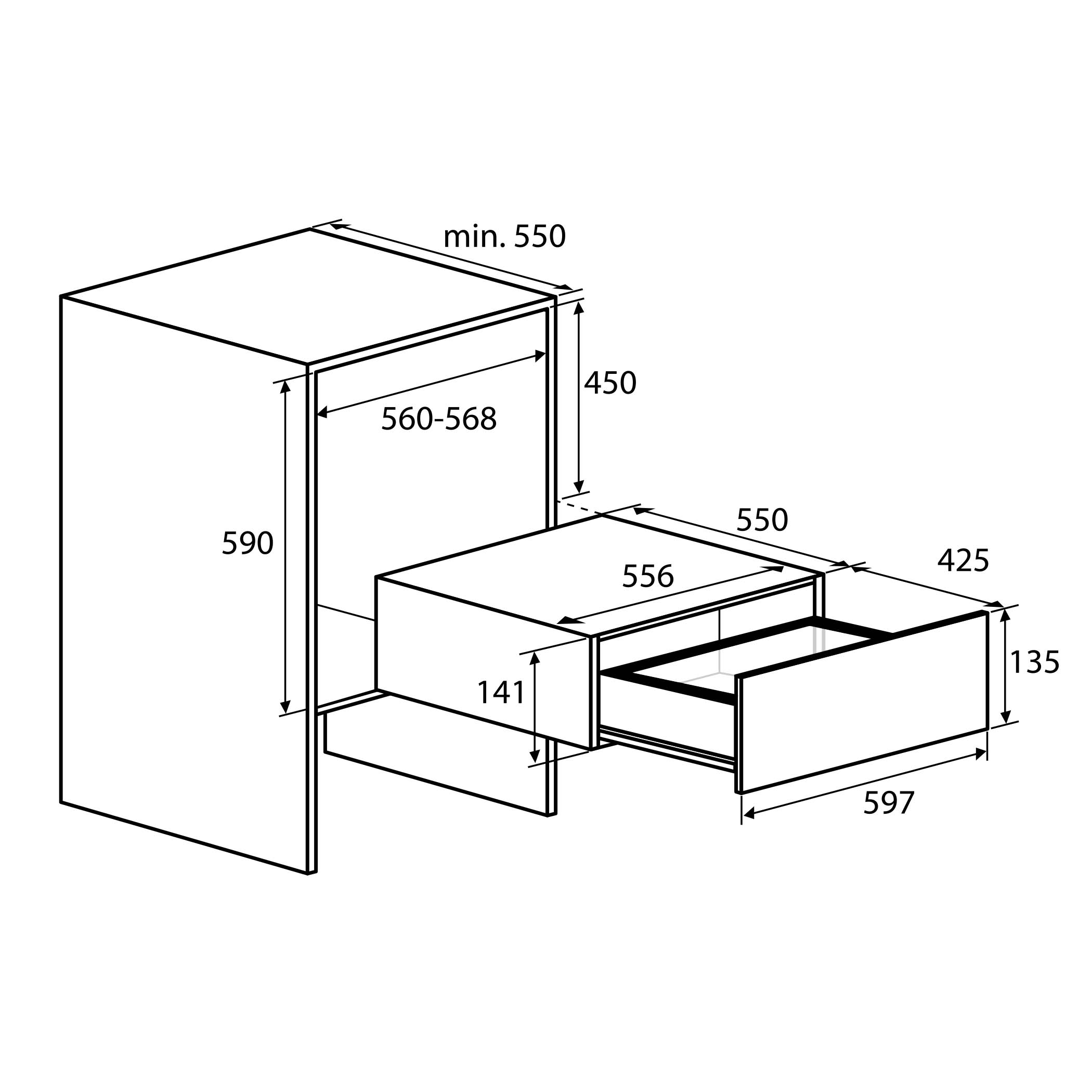 ATAG VD16121D vacumeerlade - 14cm
