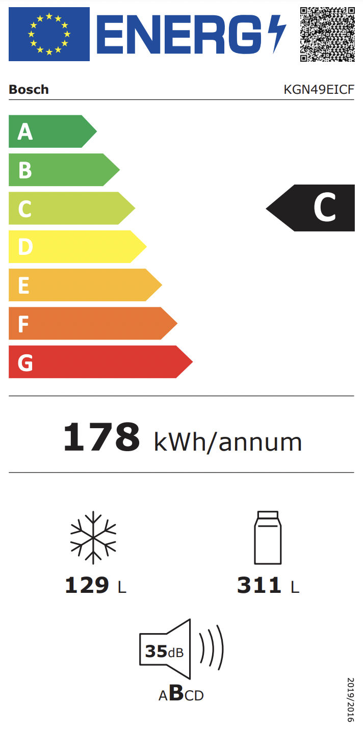 BOSCH KGN49EICF SERIE 4 vrijstaande koel-/vriescombinatie - 203cm BOSCH KGN49EICF SERIE 4 vrijstaande koel-/vriescombinatie - 203cm