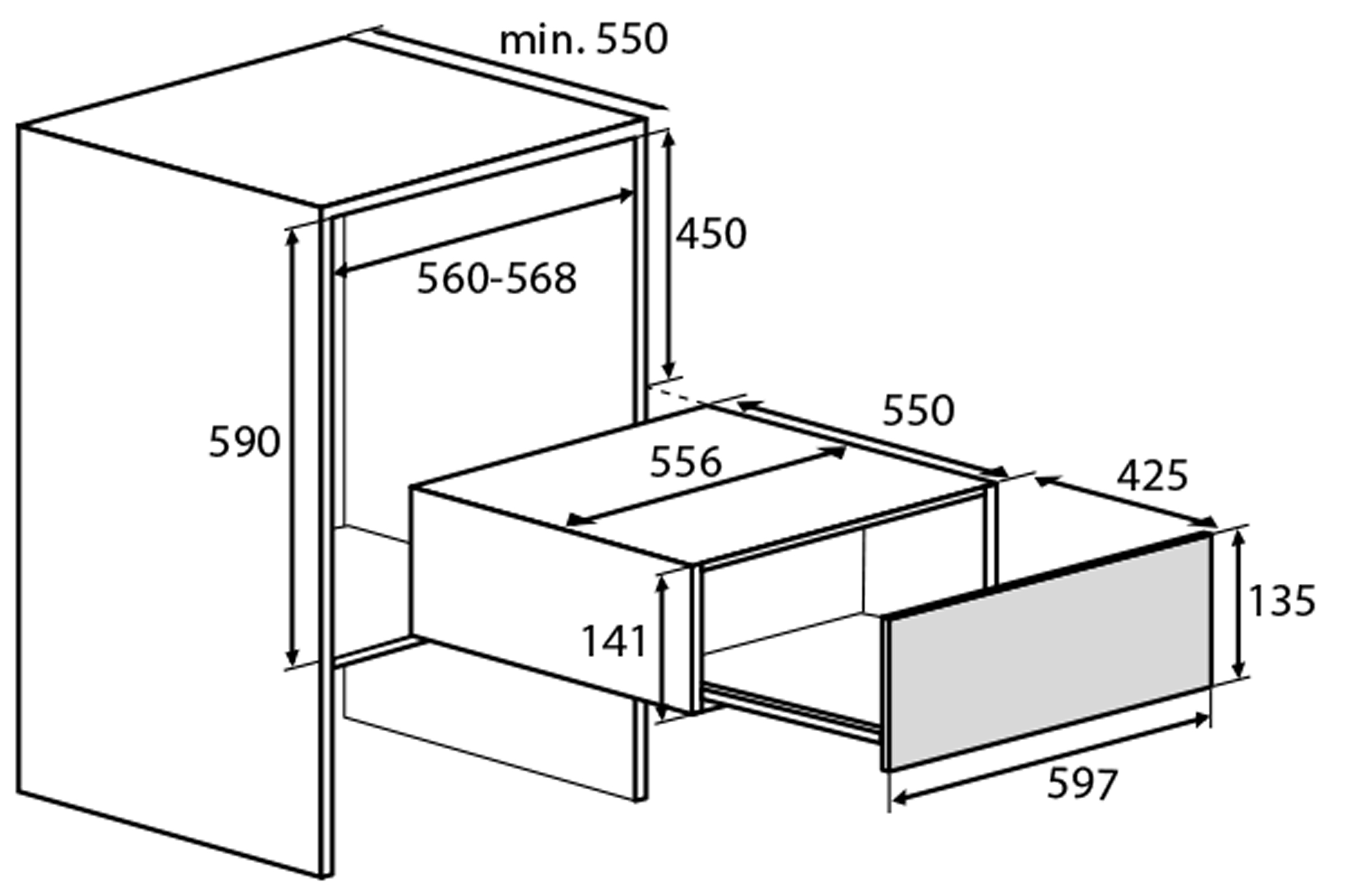 ATAG WD8171D warmhoudlade - 15cm