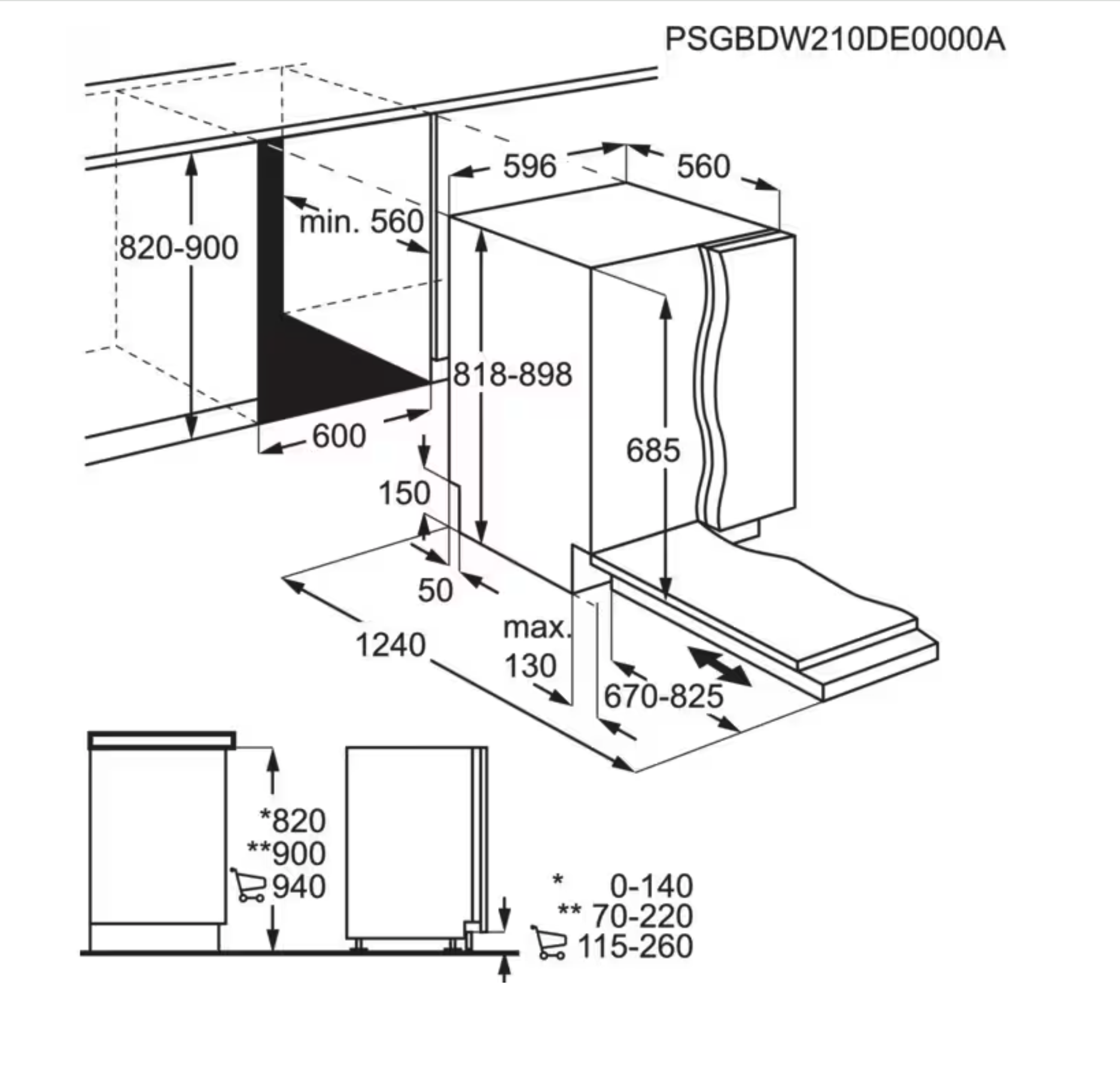AEG FSS75747P 7000 vaatwasser volledig integreerbaar AEG FSS75747P 7000 vaatwasser volledig integreerbaar