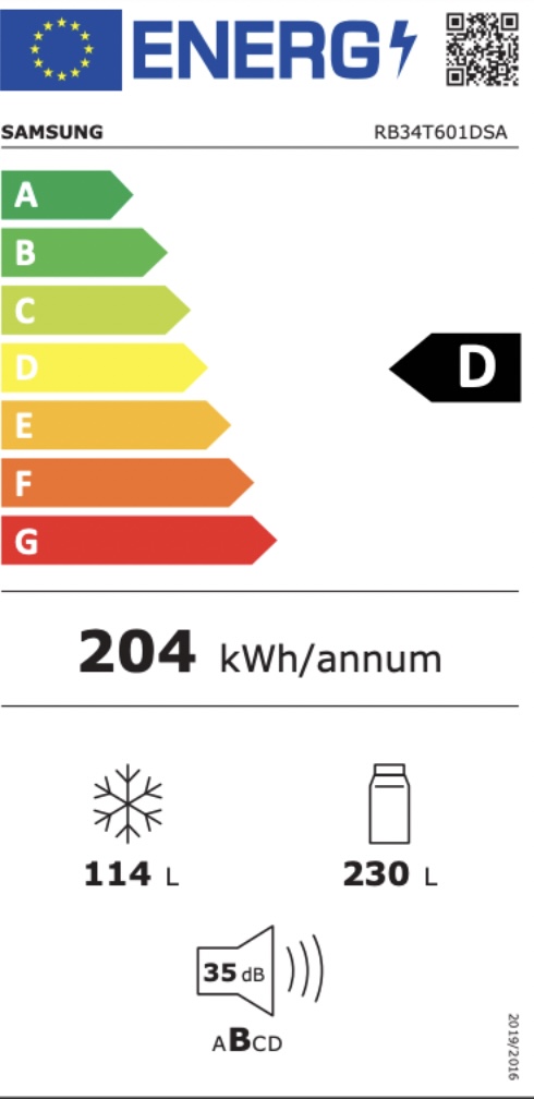 SAMSUNG RB34C601DSA/EF vrijstaande koel-/vriescombinatie - 185cm SAMSUNG RB34C601DSA/EF vrijstaande koel-/vriescombinatie - 185cm