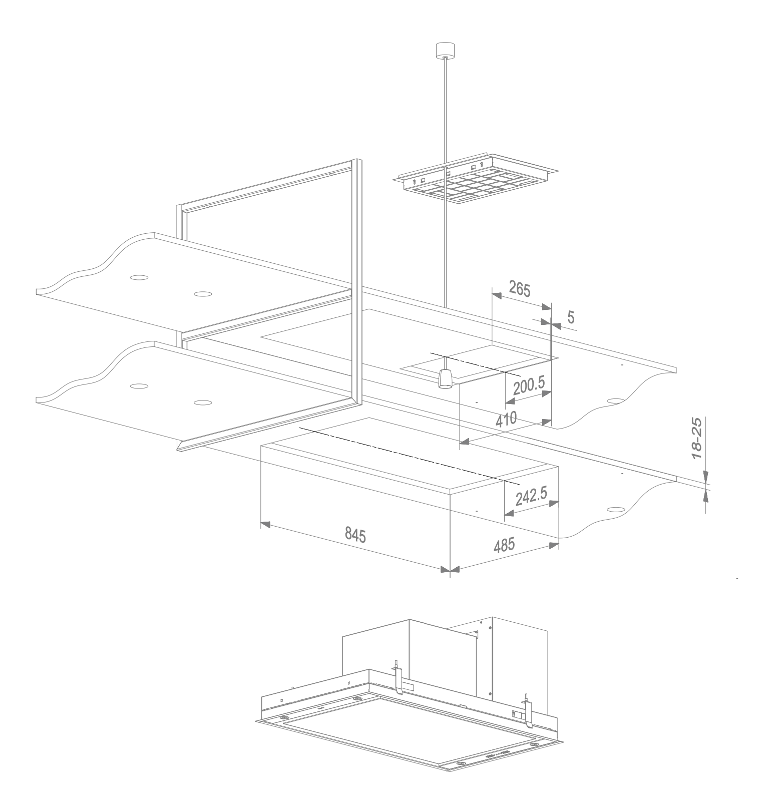 NOVY 15005 eilanddampkap - 90cm