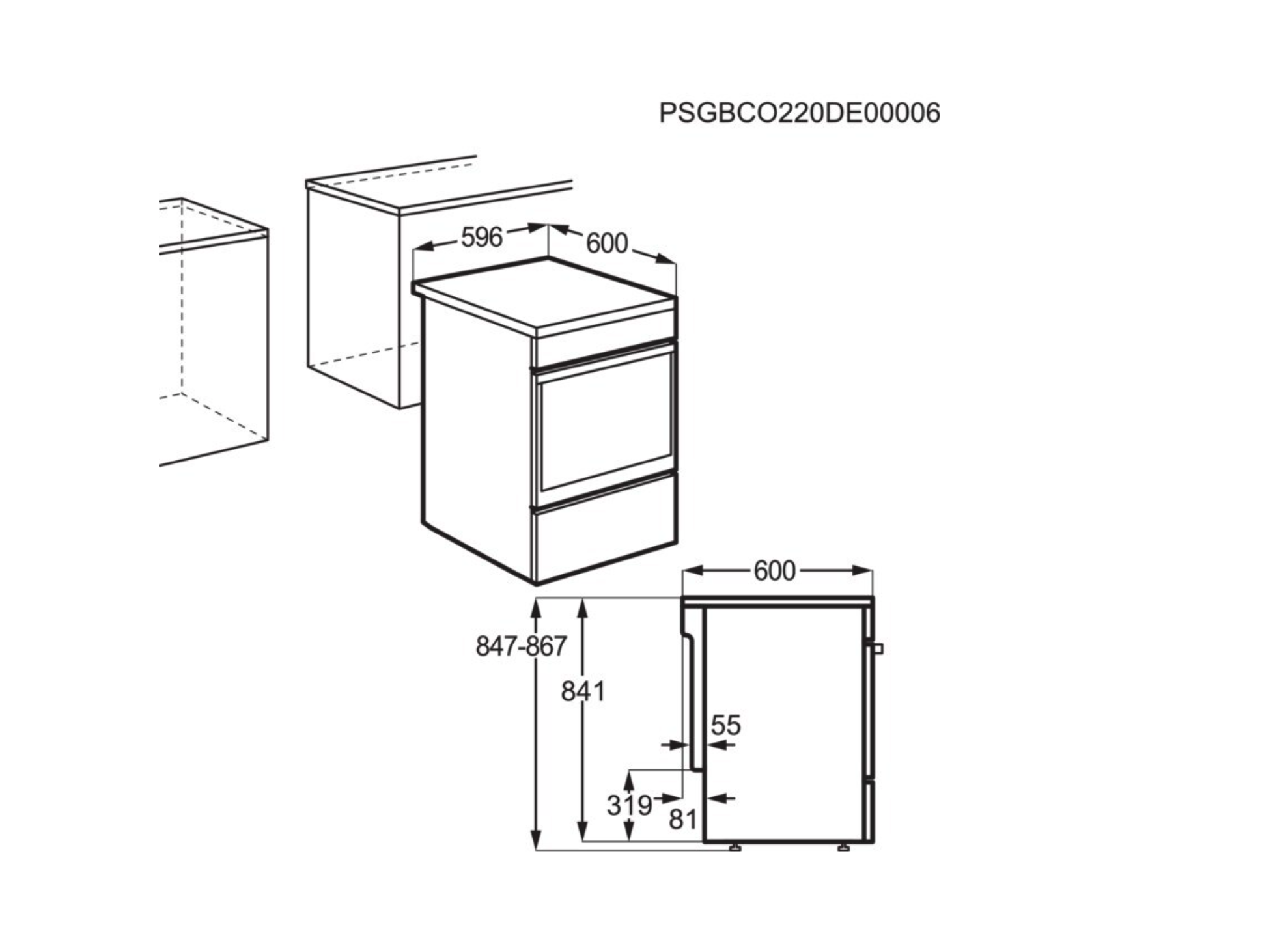 AEG CCB6649ABM fornuis met keramische kookplaat - 60cm
