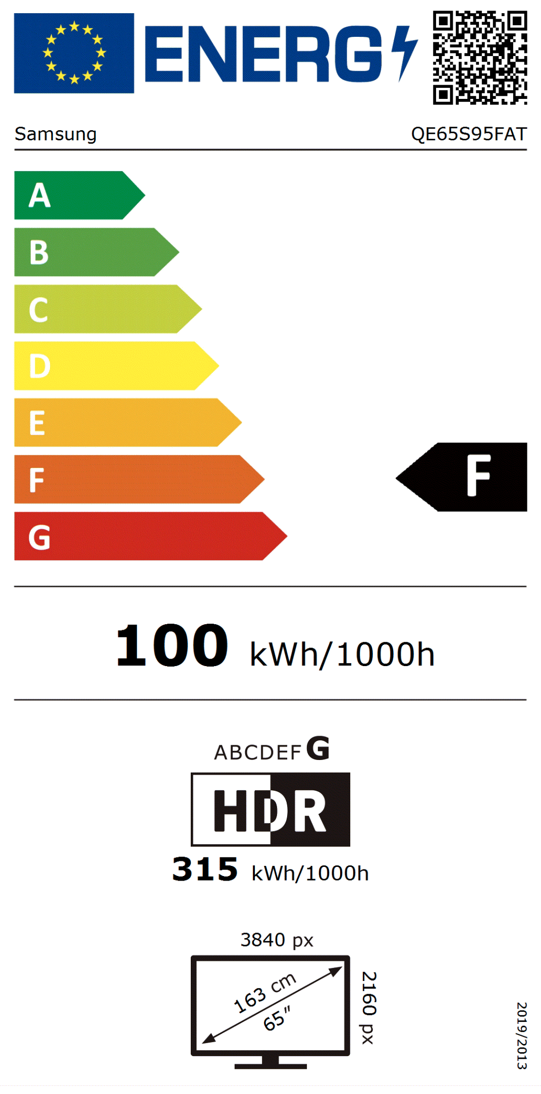 SAMSUNG QE65S95FATXXN televisie 4K UHD - 65'' SAMSUNG QE65S95FATXXN televisie 4K UHD - 65''