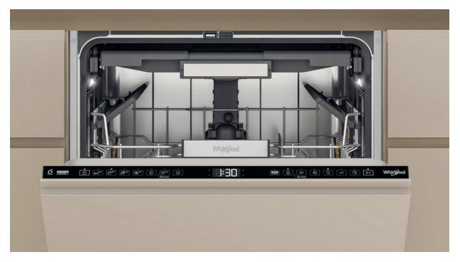 WHIRLPOOL W7IHF60TU vaatwasser volledig integreerbaar