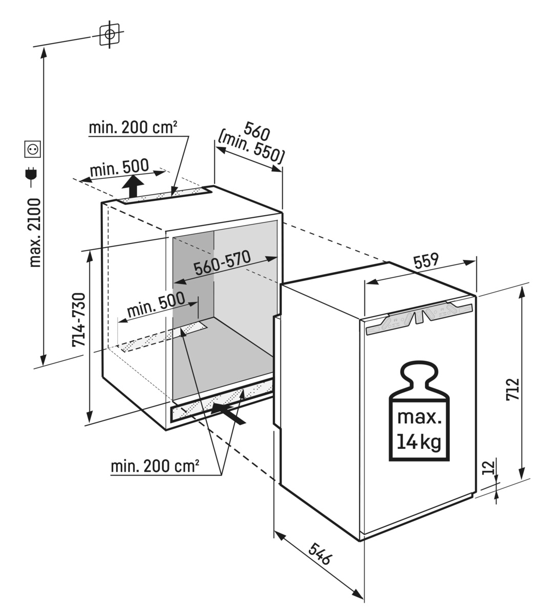 LIEBHERR IFND350322 inbouw vriezer
