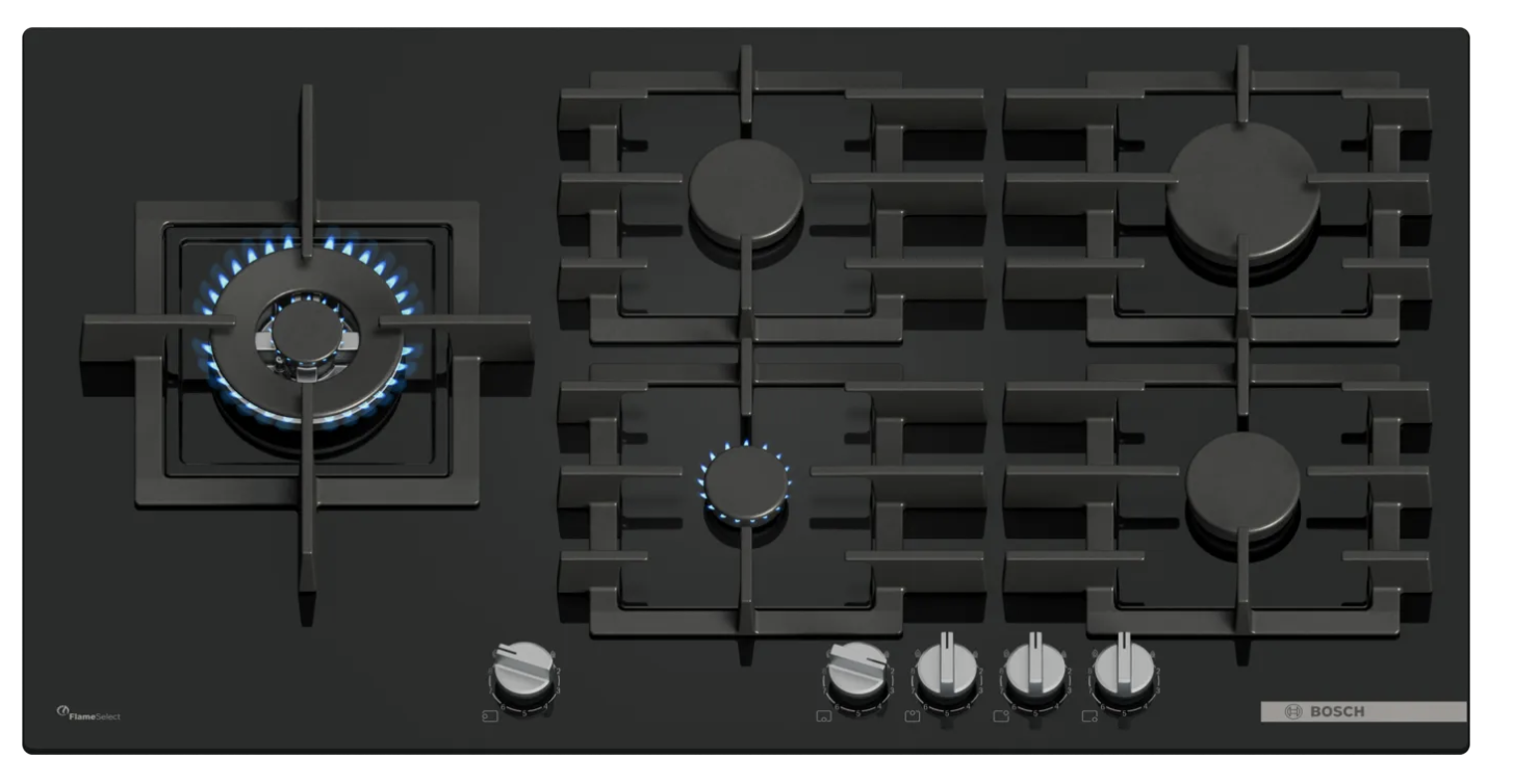 BOSCH PPM9A6I40 SERIE 6 gaskookplaat - 90cm