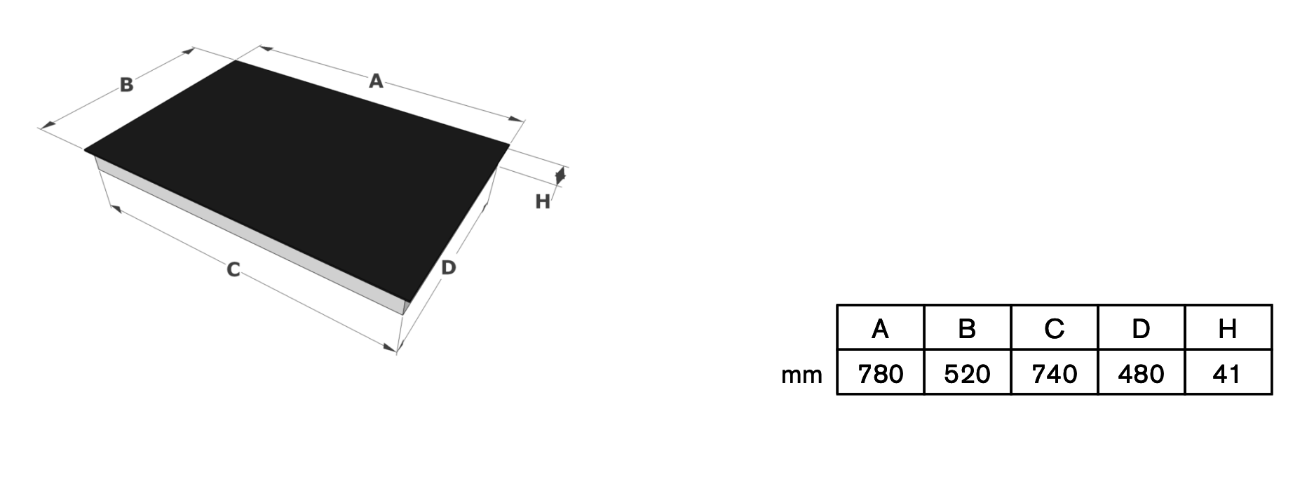 NOVY 1112 vitrokeramische kookplaat - 78cm