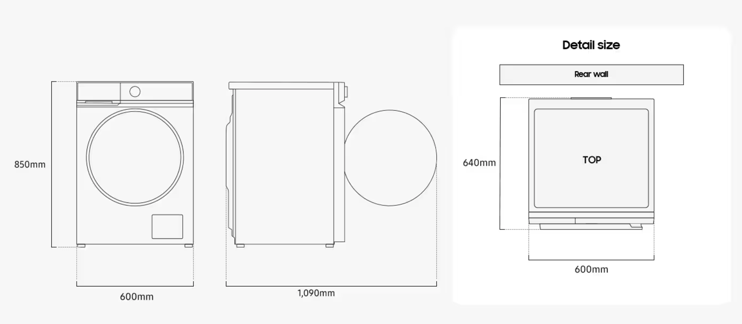 SAMSUNG WD11DG6B85BBU3 was- droogcombinatie
