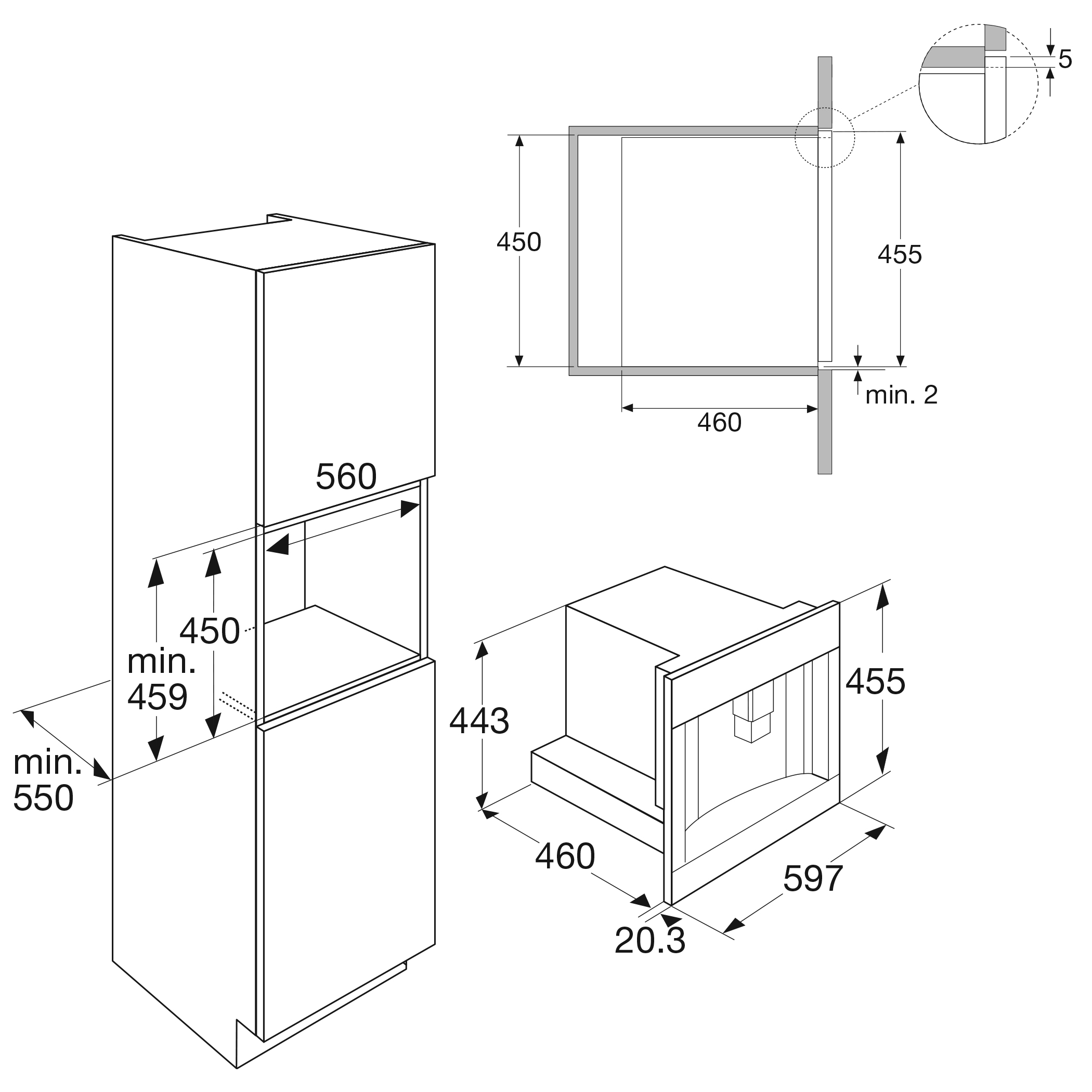 ATAG CM4585M inbouw koffiemachine - 45cm