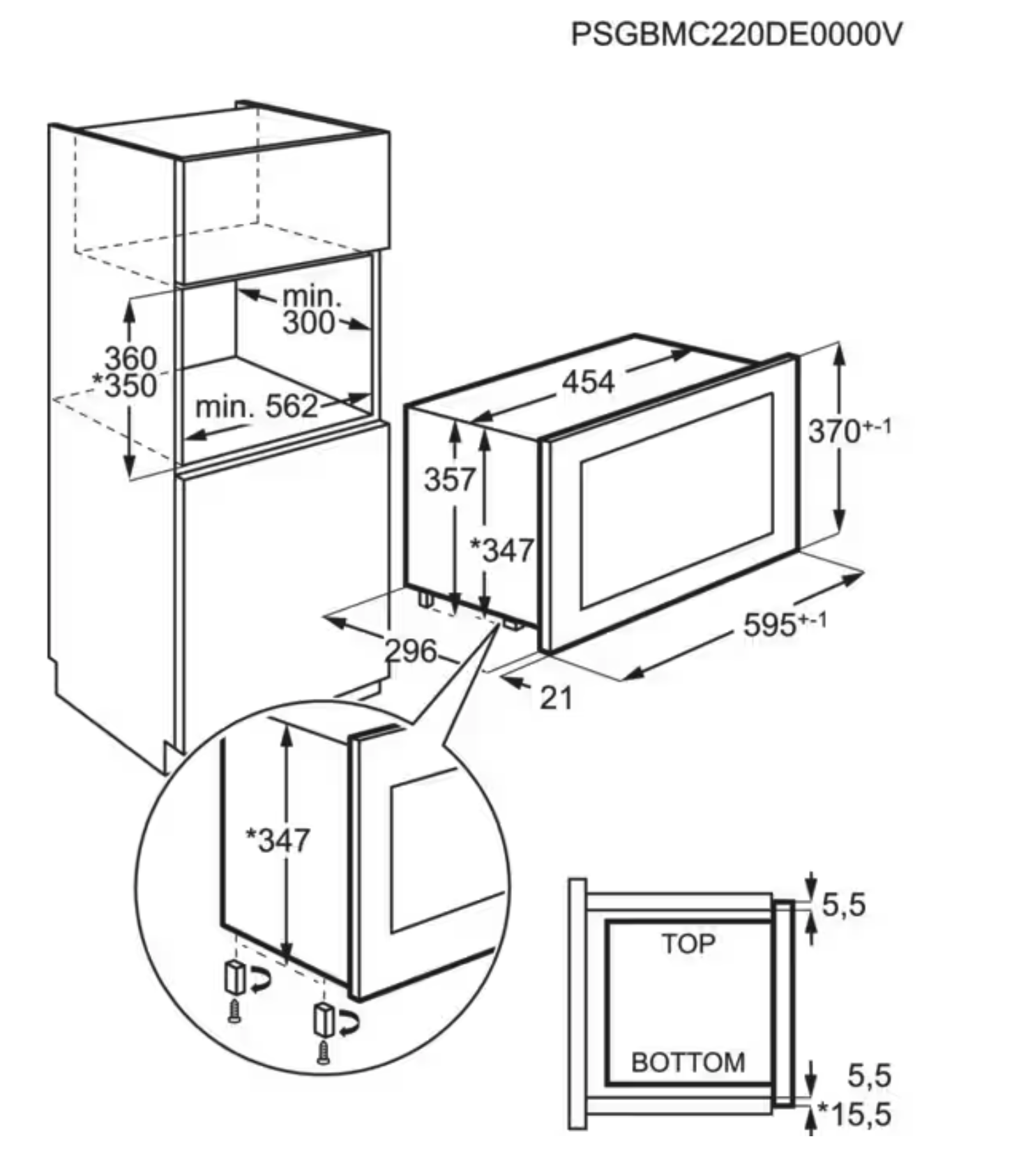 ELECTROLUX KMFE172TEK 800 Microgolfoven - 60cm