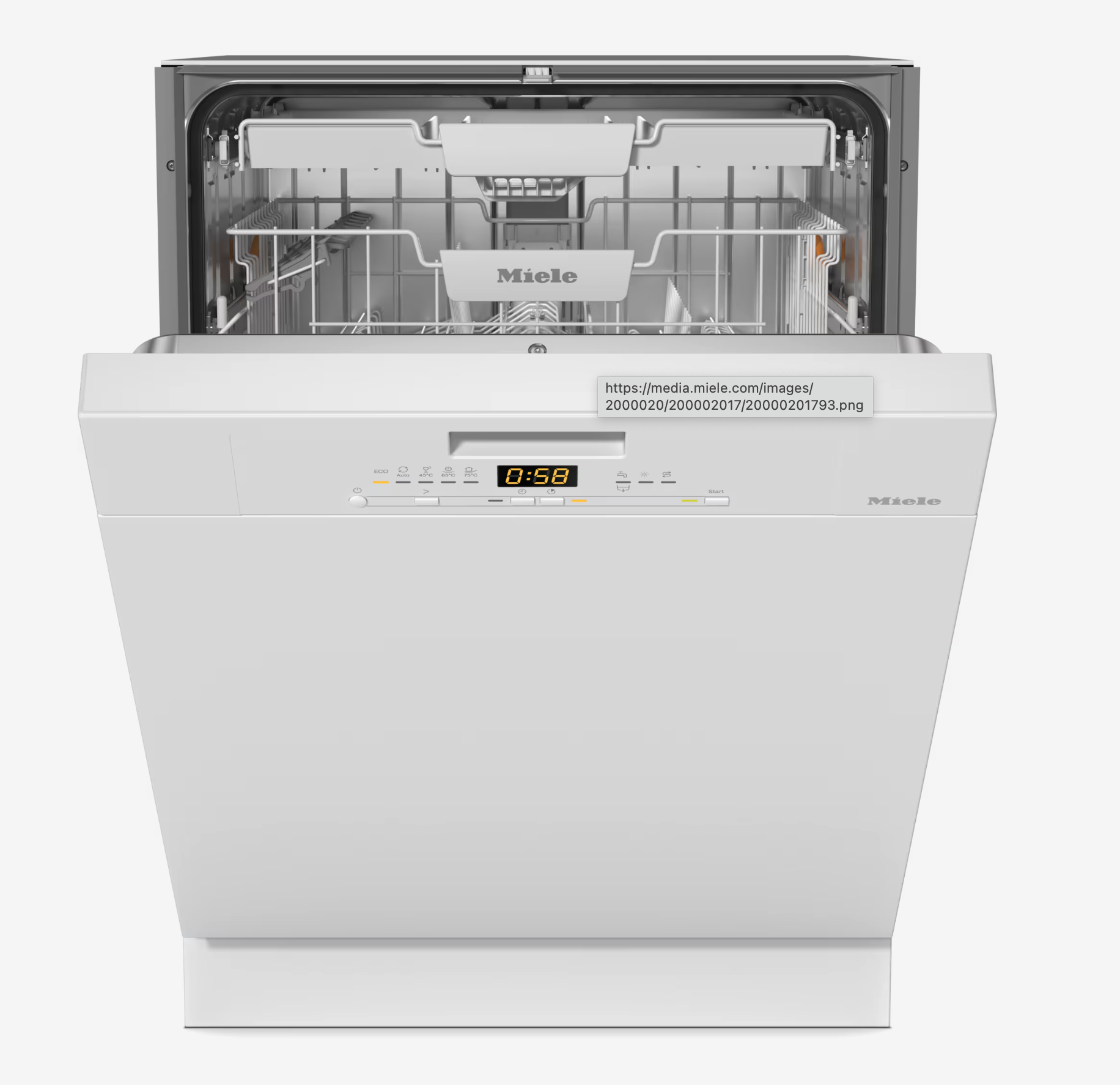 MIELE G5611SCIACTIVEBW vaatwasser met bedieningspaneel