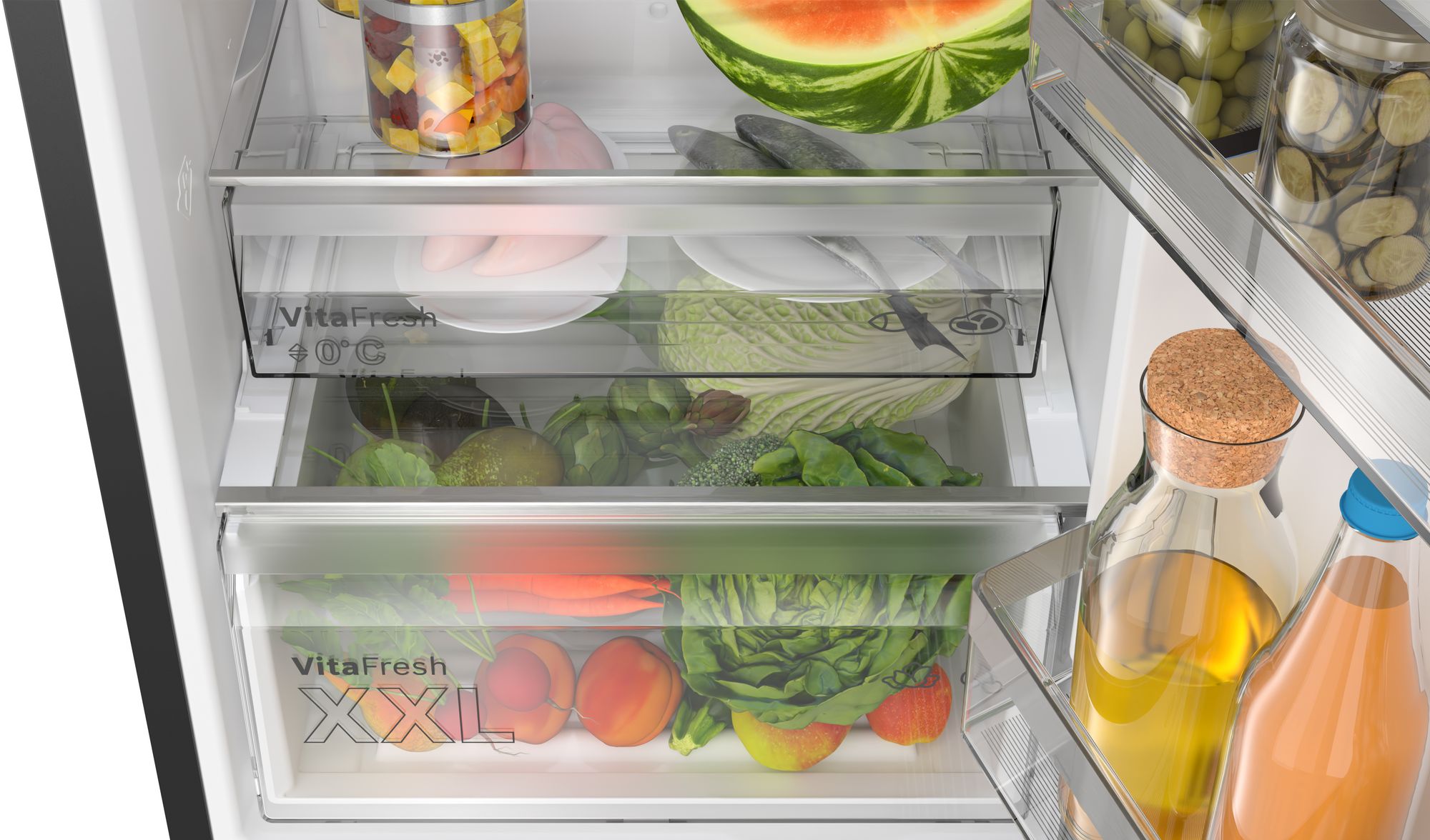 BOSCH KGN39EXCF SERIE 4 vrijstaande koel-/vriescombinatie - 203cm BOSCH KGN39EXCF SERIE 4 vrijstaande koel-/vriescombinatie - 203cm