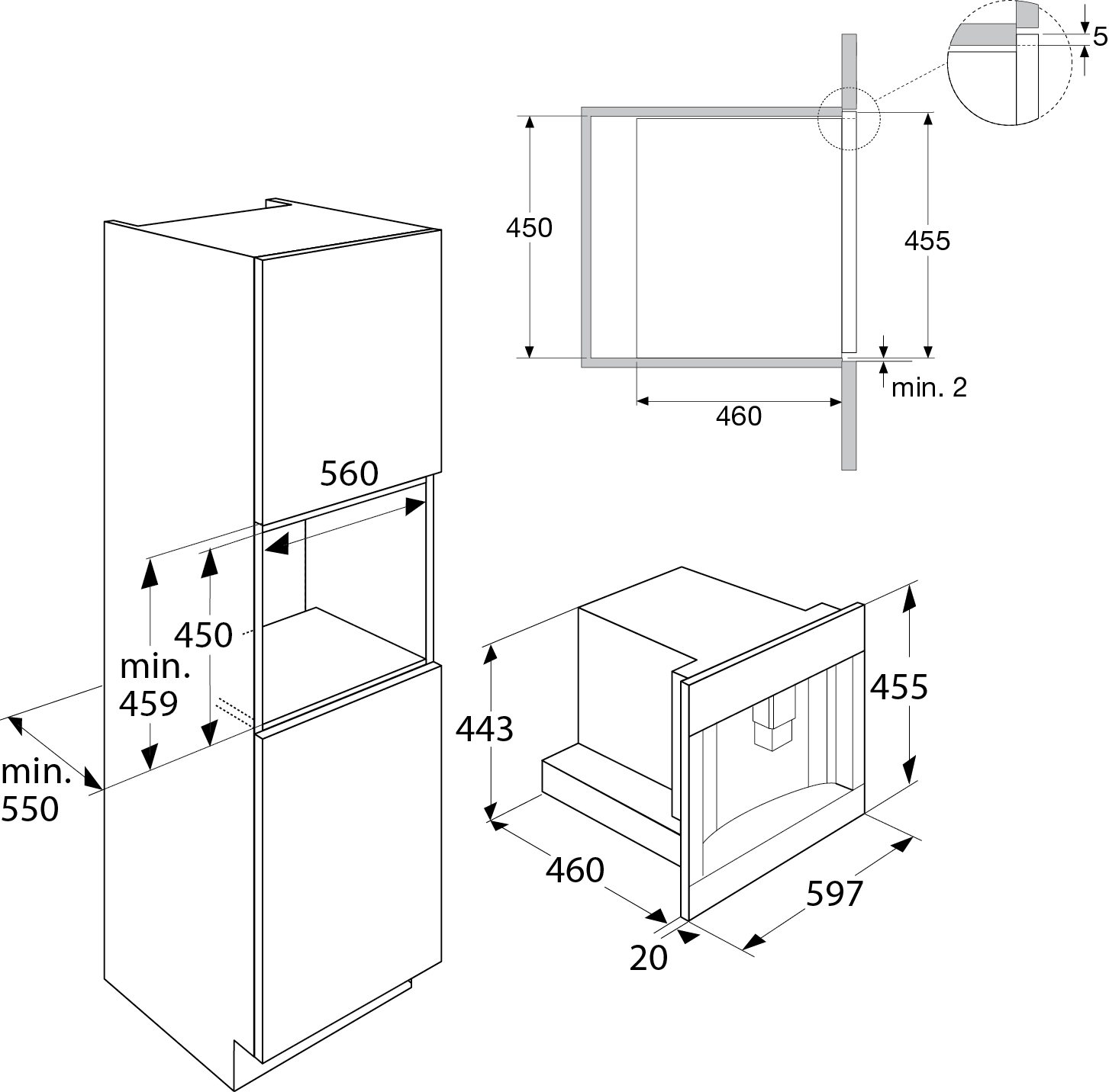 ATAG CM8471D inbouw koffiemachine - 45cm